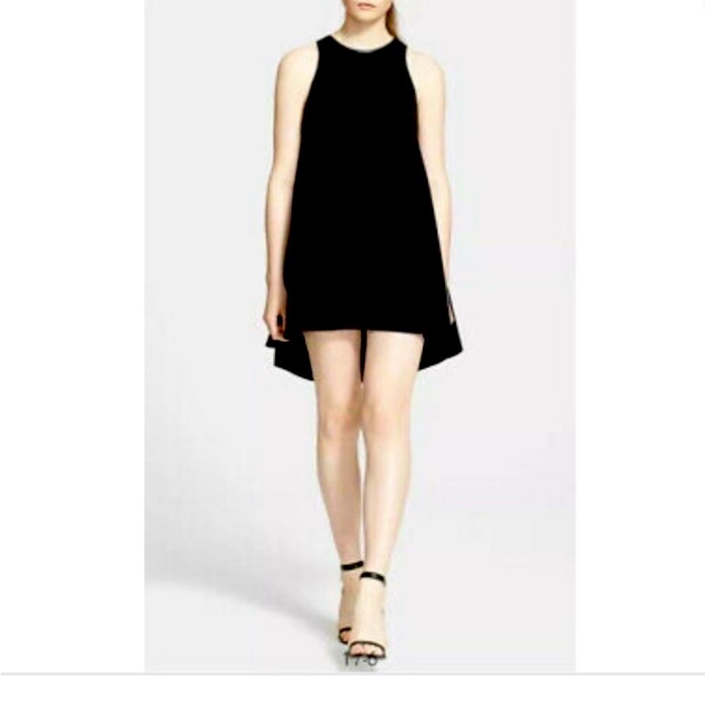 Alexander Wang black dress leather trim